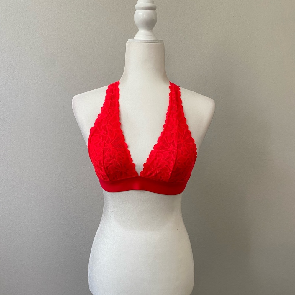 Laced Bralette (Strappy Back) Halter-like Front Padded